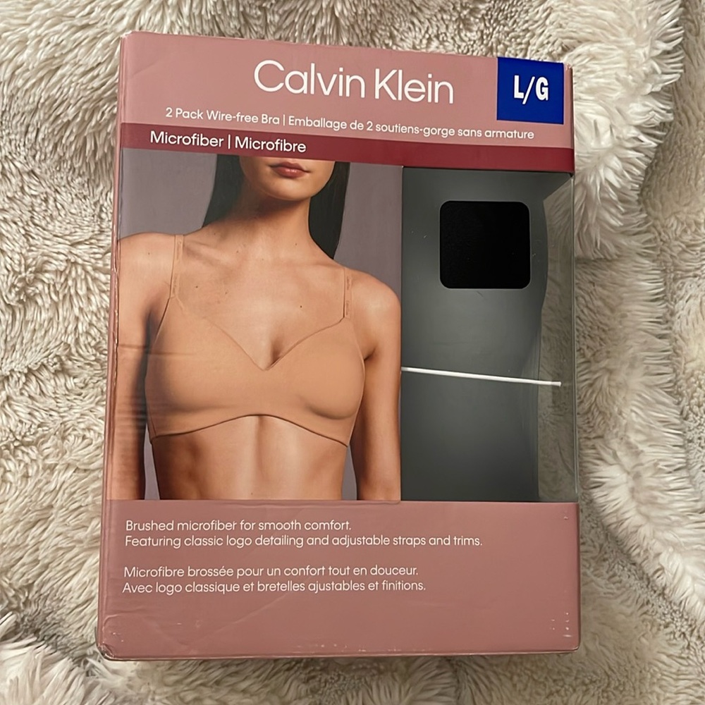 L: Calvin Klein 2 Pack Wirefree Bra